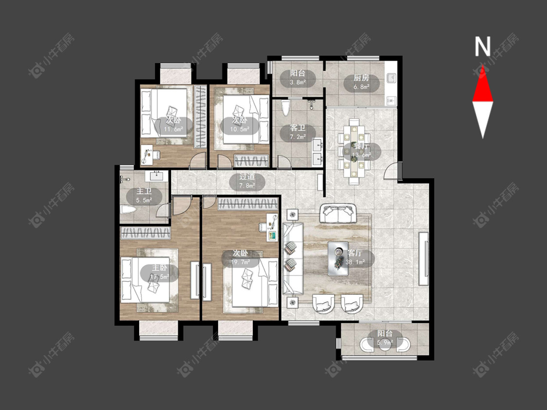 常州青龙苑南区在售二手房源户型图_小牛看房