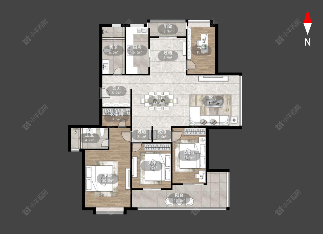 常州香梅花园在售二手房源户型图_小牛看房