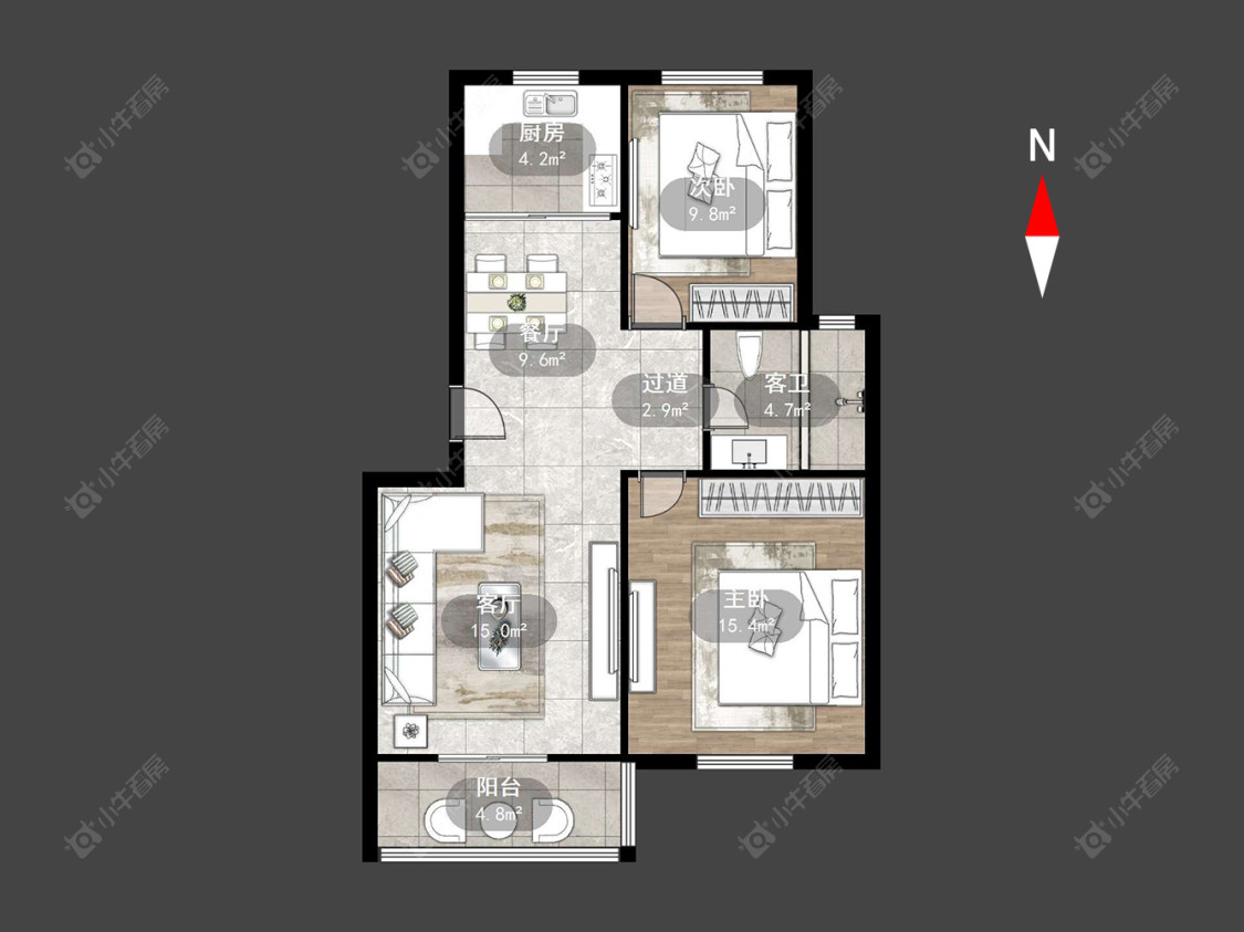 常州都家苑在售二手房源户型图_小牛看房