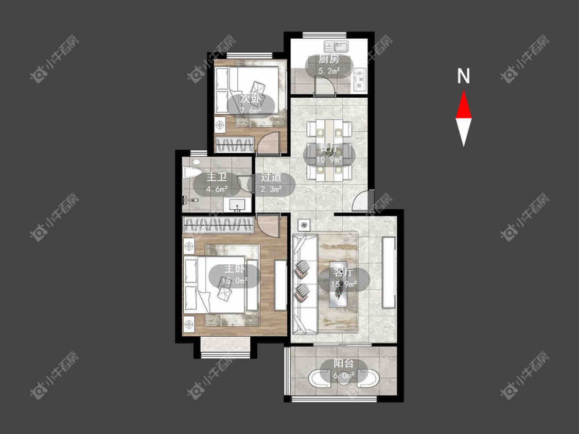 常州新魏花园2室2厅1卫出租_小牛看房
