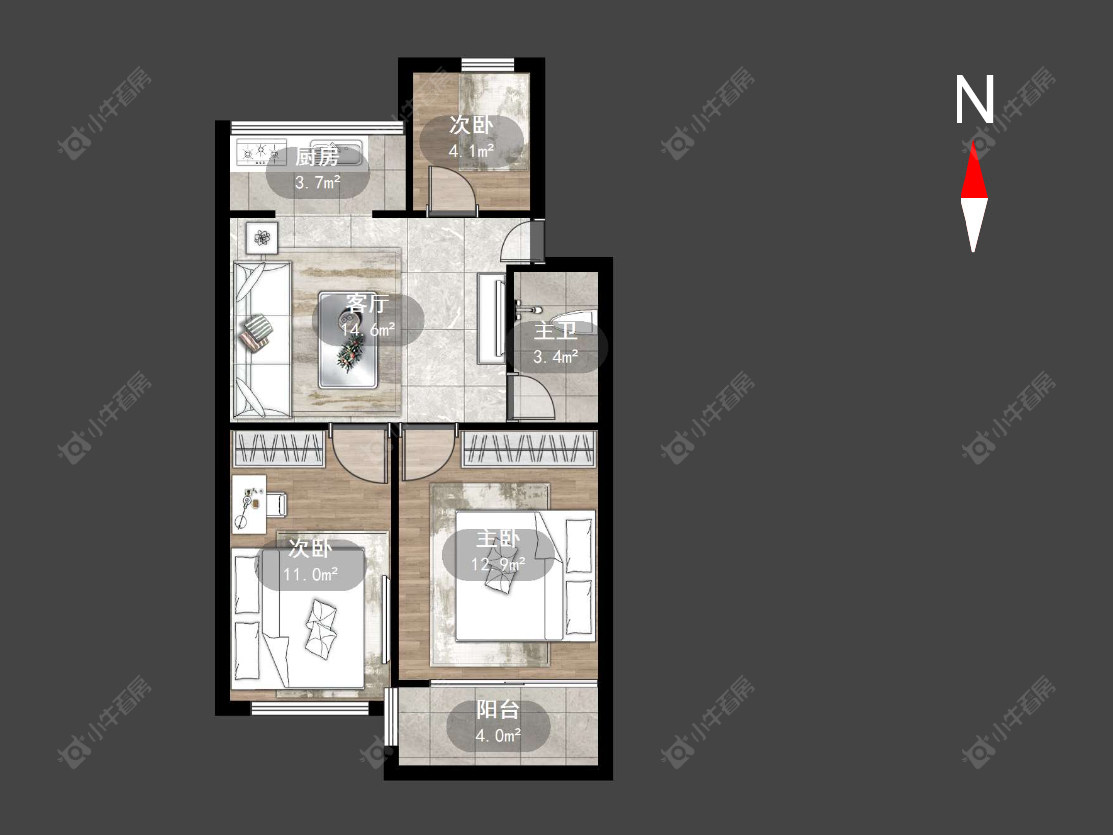 常州丽华二村在售二手房源户型图_小牛看房