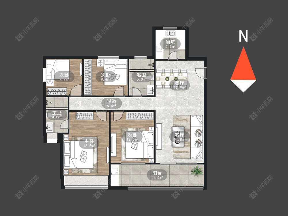 常州星河丹堤八区在售二手房源户型图_小牛看房