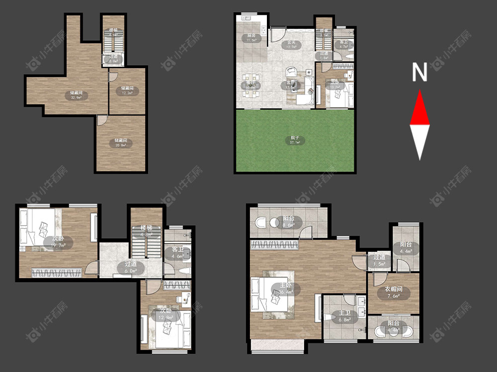 太湖院子房源户型图 常州太湖院子在售二手房源户型图_小牛看房