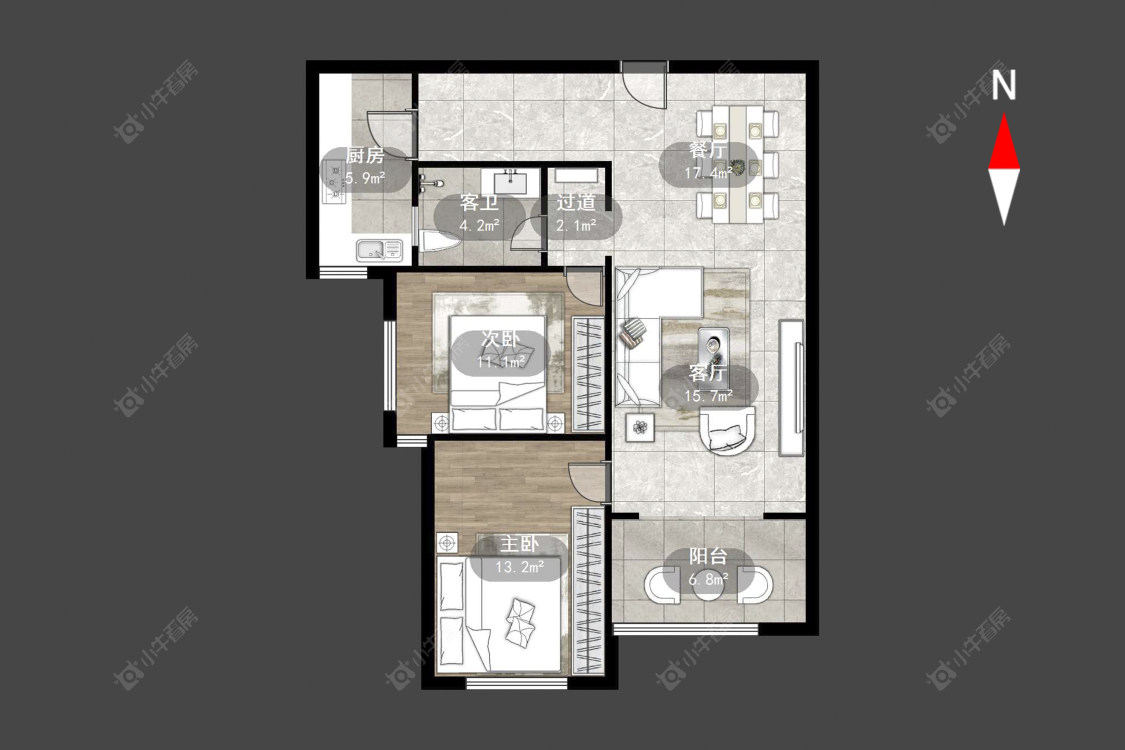 常州星河国际七区在售二手房源户型图_小牛看房