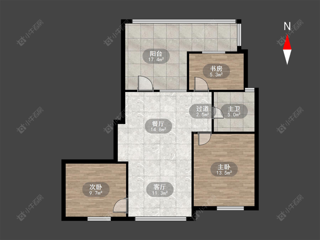 常州腾龙苑西区在售二手房源户型图_小牛看房