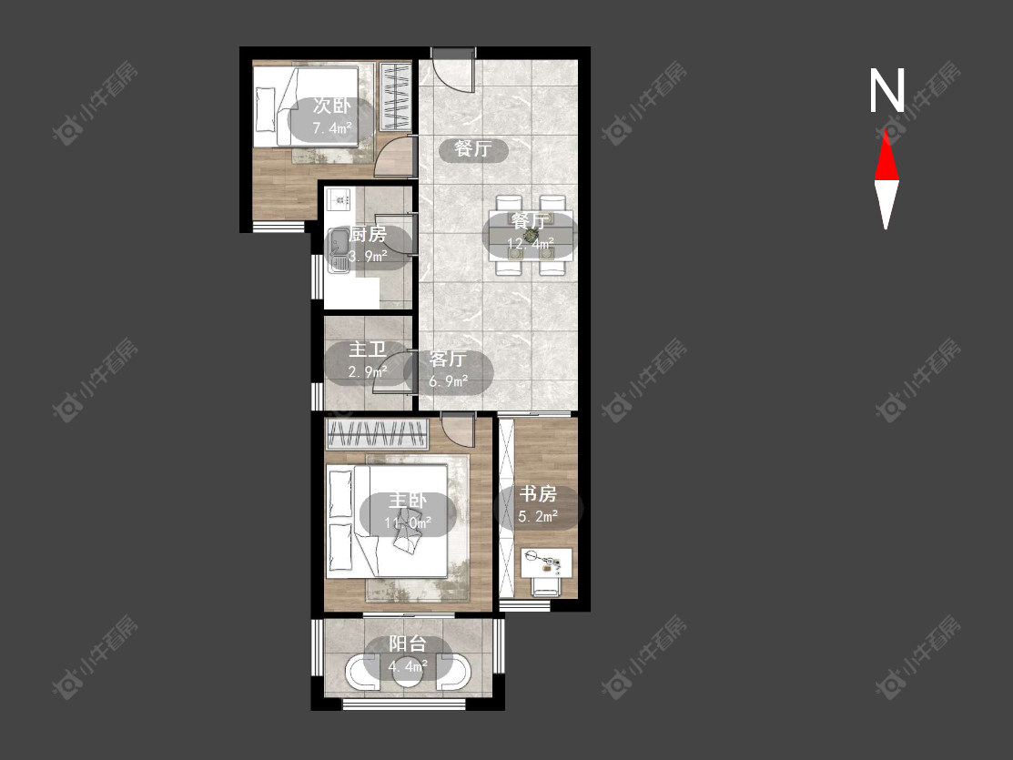 常州和平国际商业街在售二手房源户型图_小牛看房