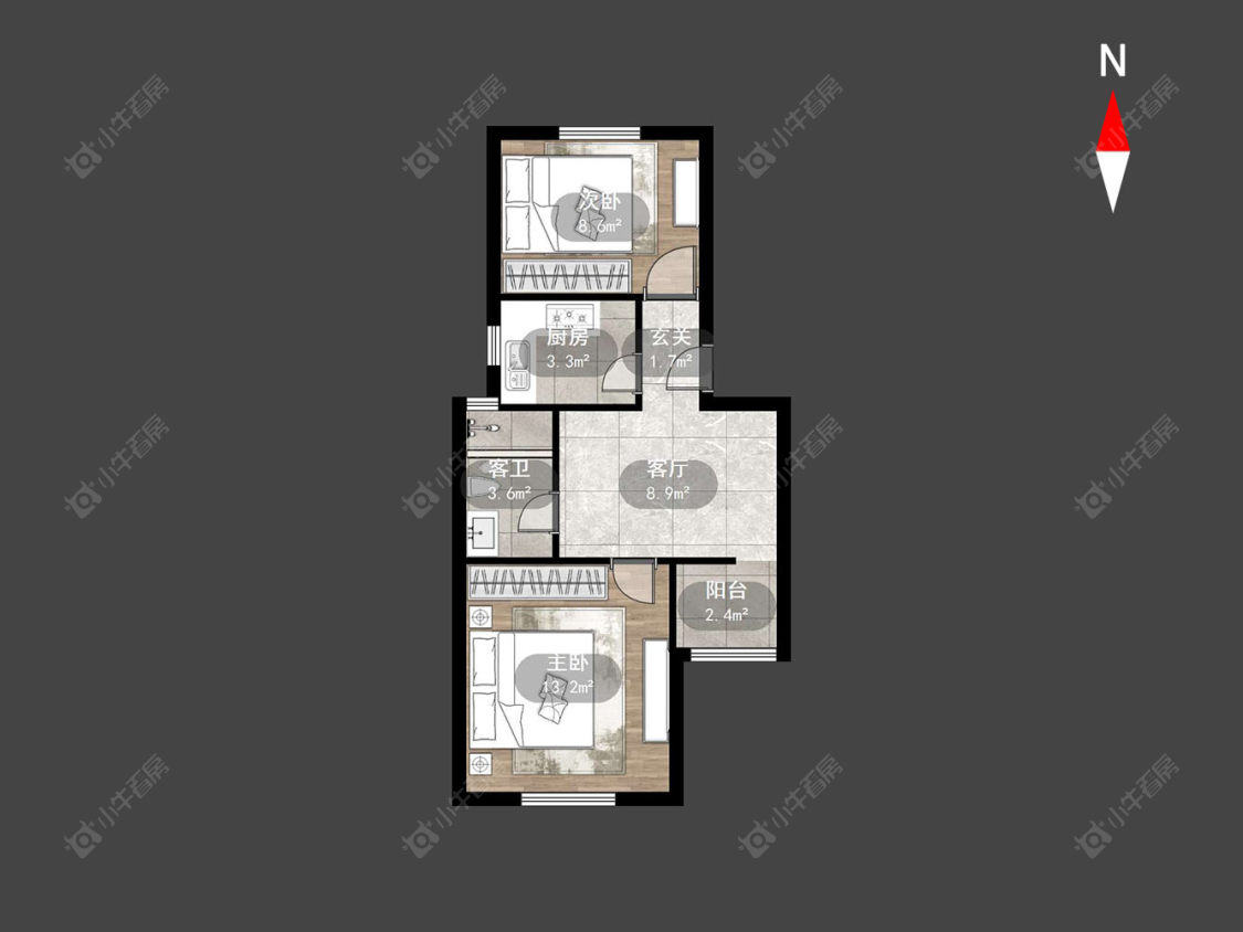 常州翠竹新村南区在售二手房源户型图_小牛看房