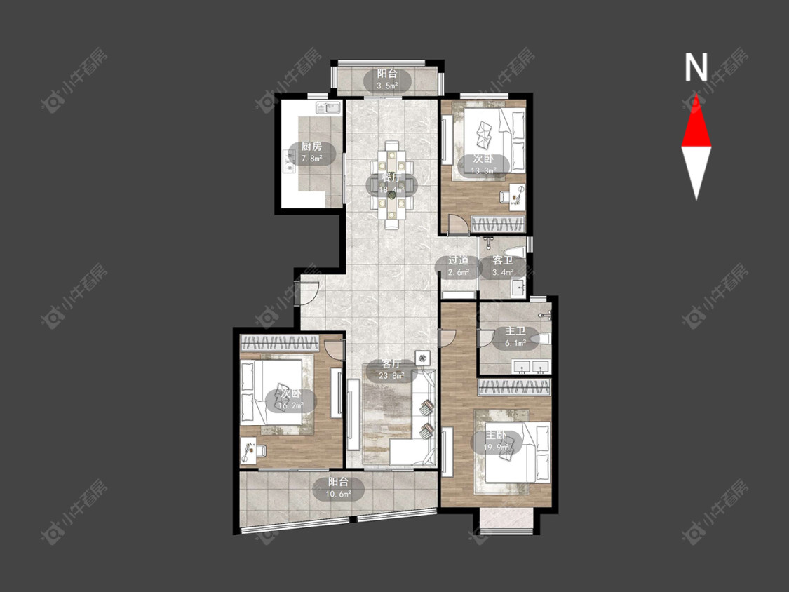 常州水木年华花园在售二手房源户型图_小牛看房