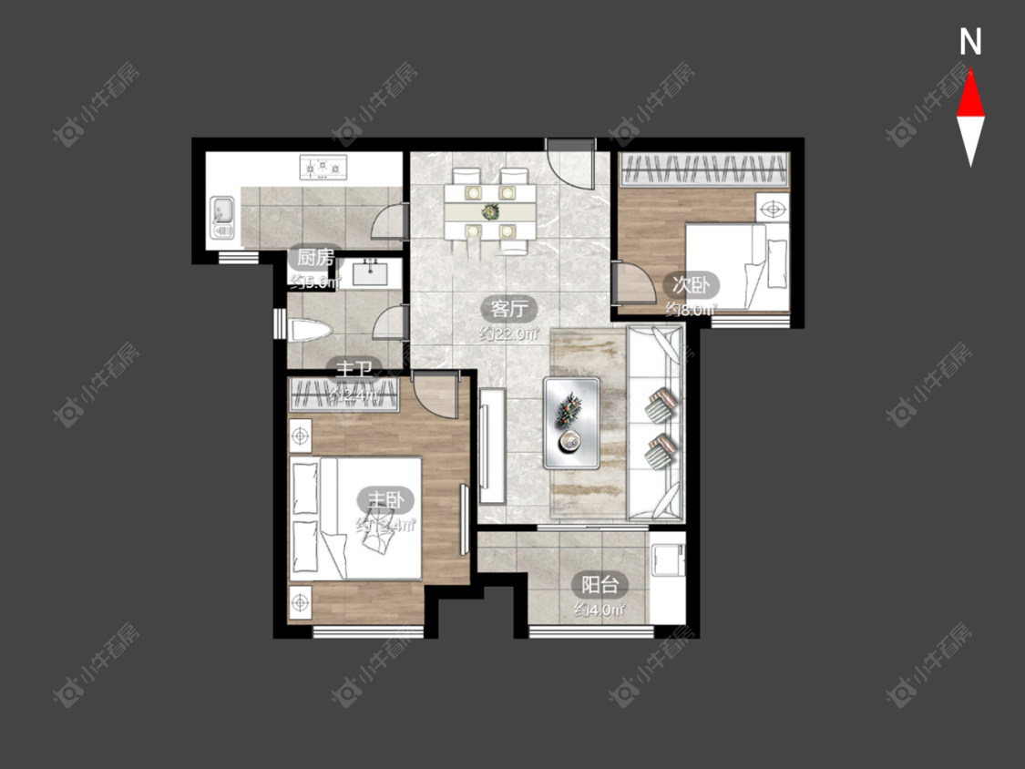 常州新城香悦半岛南区在售二手房源户型图_小牛看房