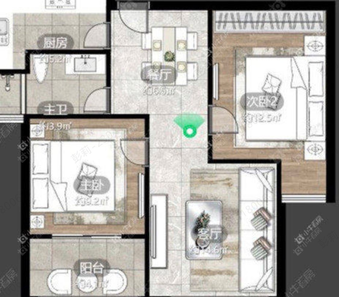 常州丰臣凯林花园在租房源户型图_小牛看房