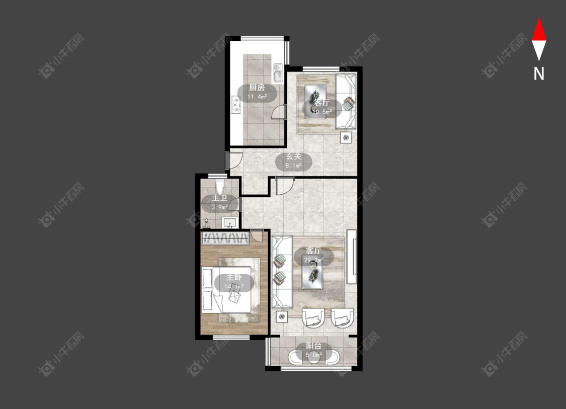 常州博爱公寓在售二手房源户型图_小牛看房