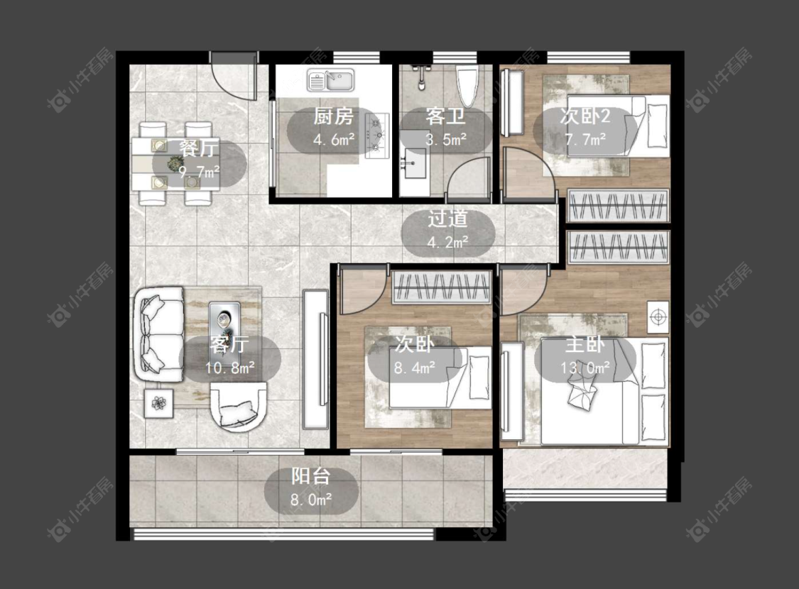 常州绿地香港名墩道在售二手房源户型图_小牛看房