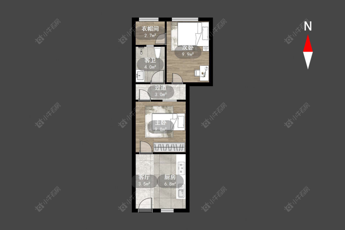 常州服务新村在售二手房源户型图_小牛看房