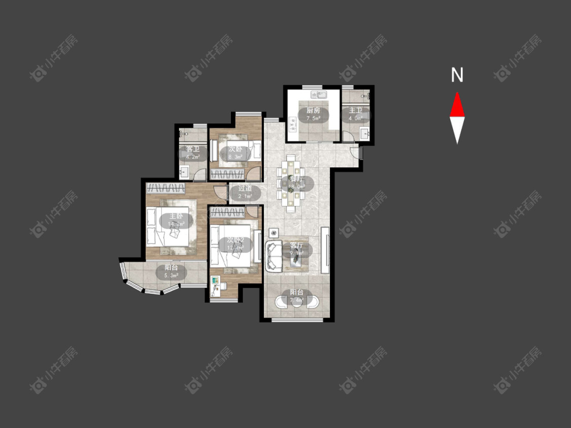 香树湾云景房源户型图 常州香树湾云景在售二手房源户型图_小牛看房