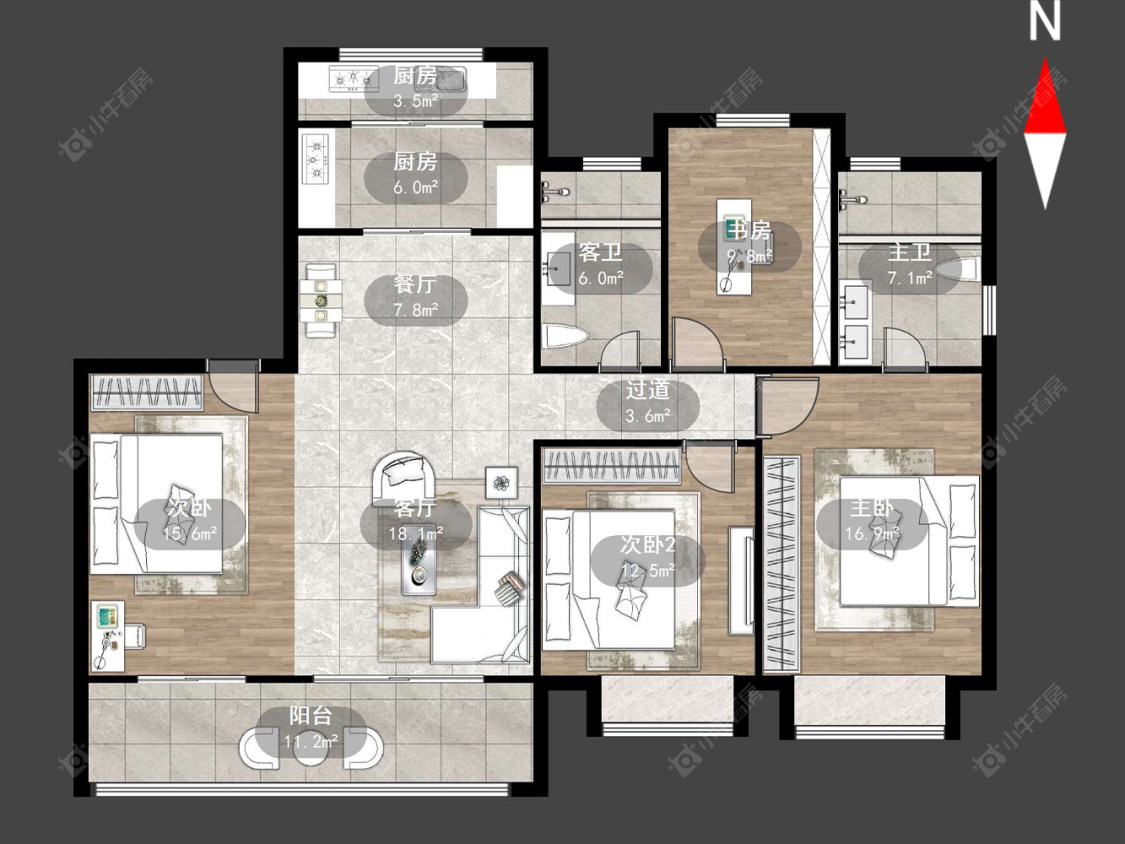 东方君开房源户型图 常州东方君开在售二手房源户型图_小牛看房
