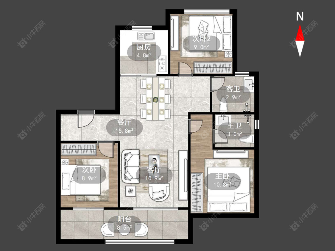 常州华润万象府在售二手房源户型图_小牛看房
