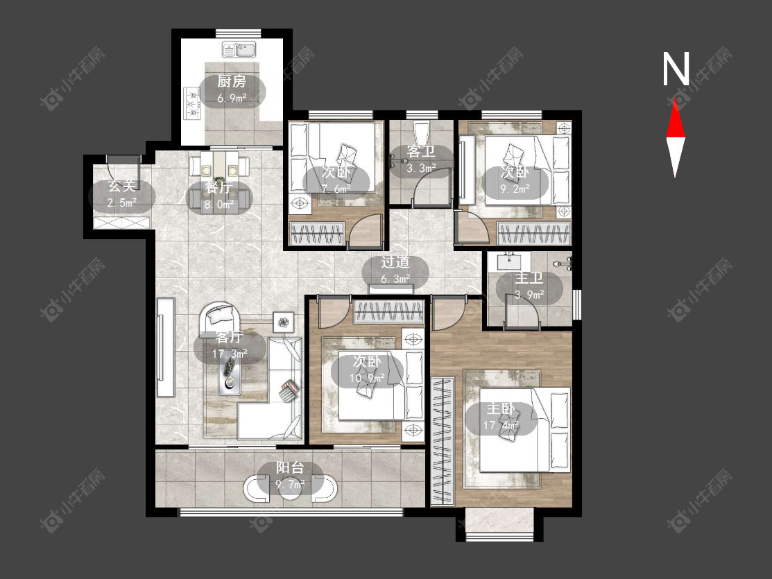 常州华润国际六期在售二手房源户型图_小牛看房