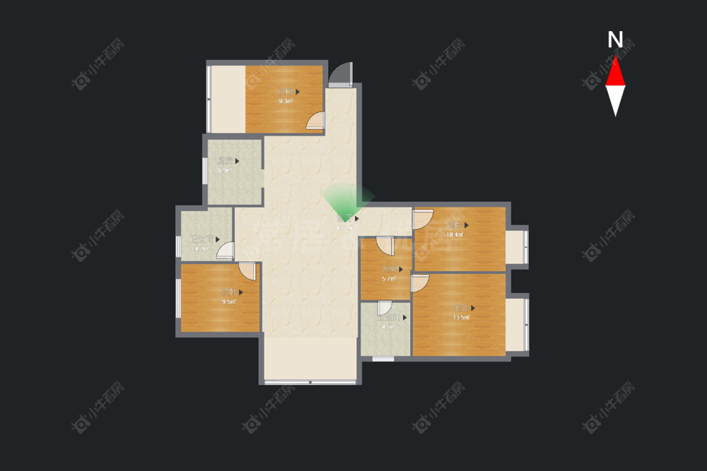 星河国际一区房源户型图 常州星河国际一区在售二手房源户型图_小牛看房