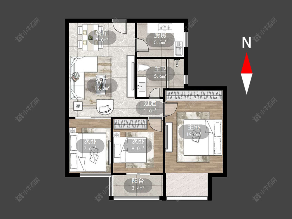常州常发嘉园在售二手房源户型图_小牛看房