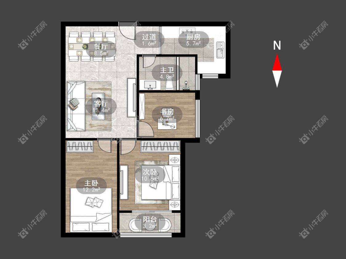 常州银河湾第一城二期在租房源室内图_小牛看房