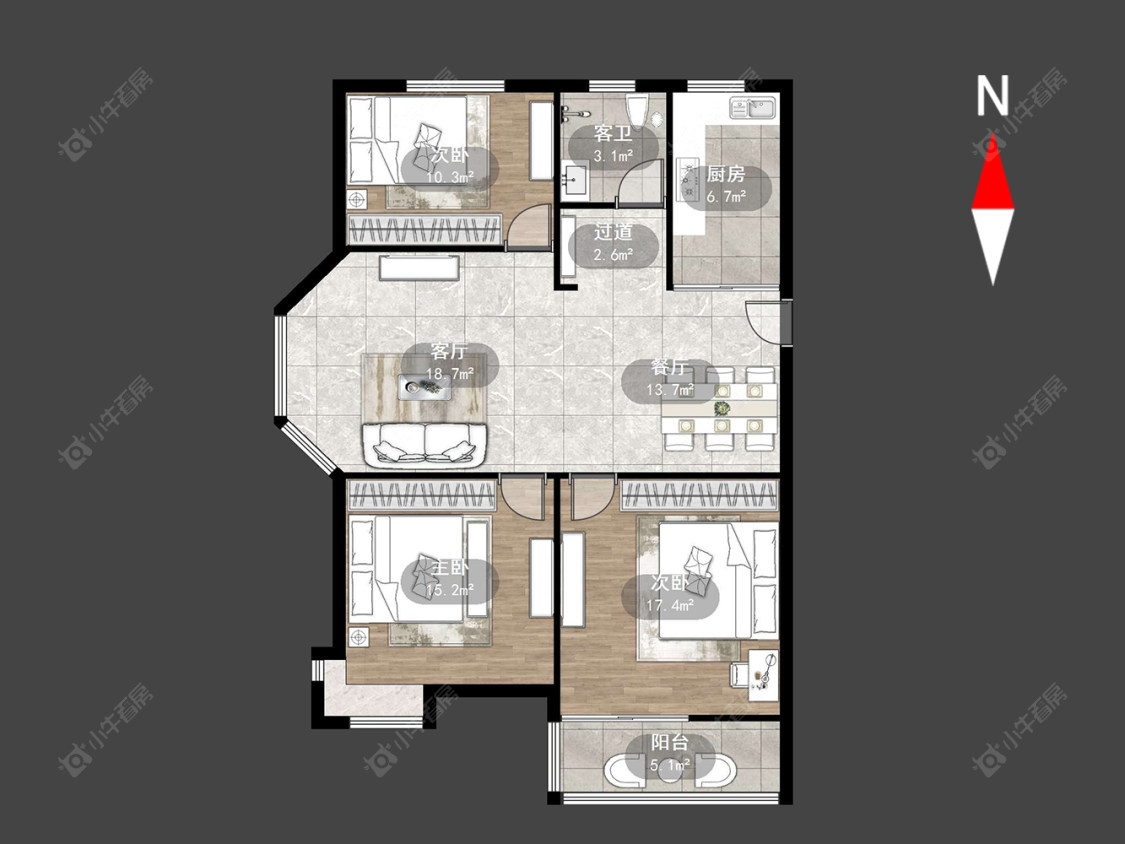 常州华府家园在售二手房源户型图_小牛看房