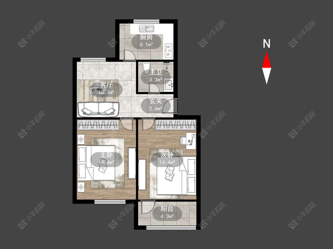 常州前桥新村在售二手房源户型图_小牛看房