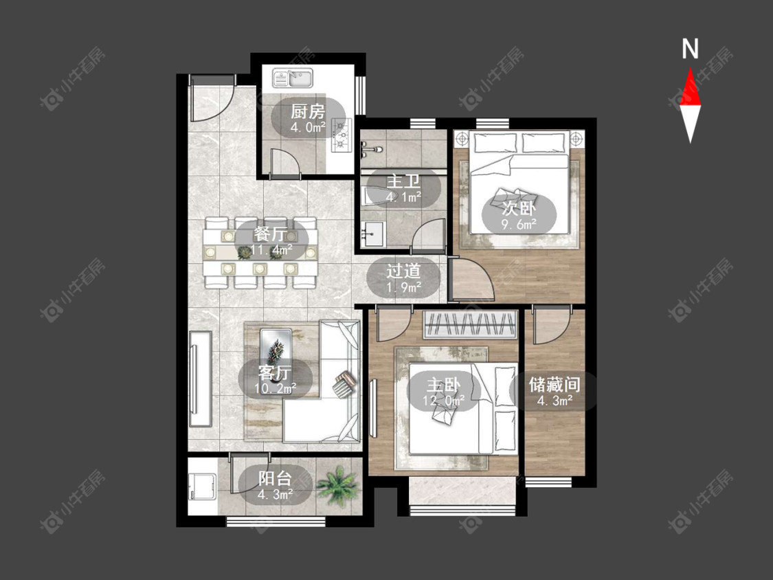 青建鼎都房源户型图 常州青建鼎都在售二手房源户型图_小牛看房