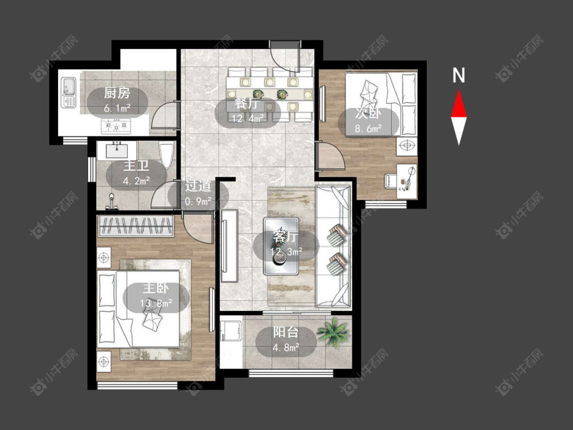常州清水湾花园二期在售二手房源户型图_小牛看房