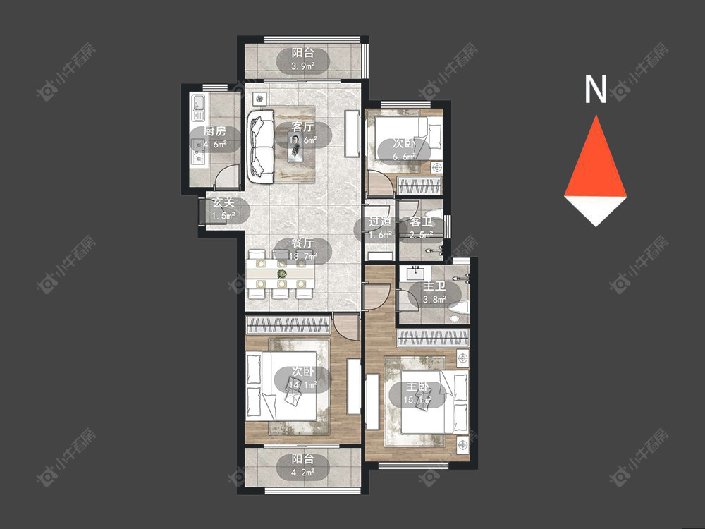 万水美兰城房源户型图 常州万水美兰城在售二手房源户型图_小牛看房