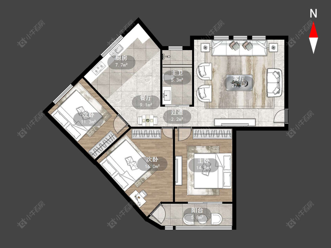 常州枫逸人家在售二手房源户型图_小牛看房