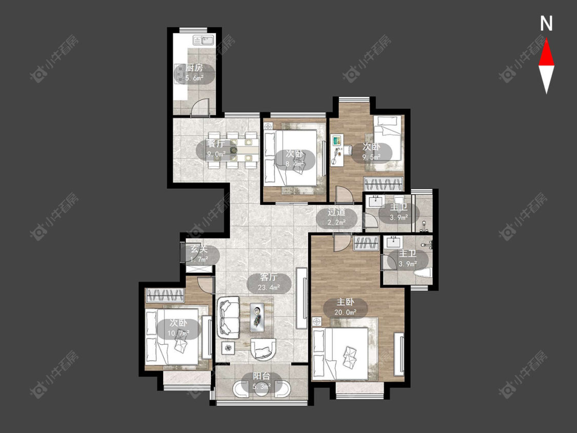 常州景瑞曦城在售二手房源户型图_小牛看房