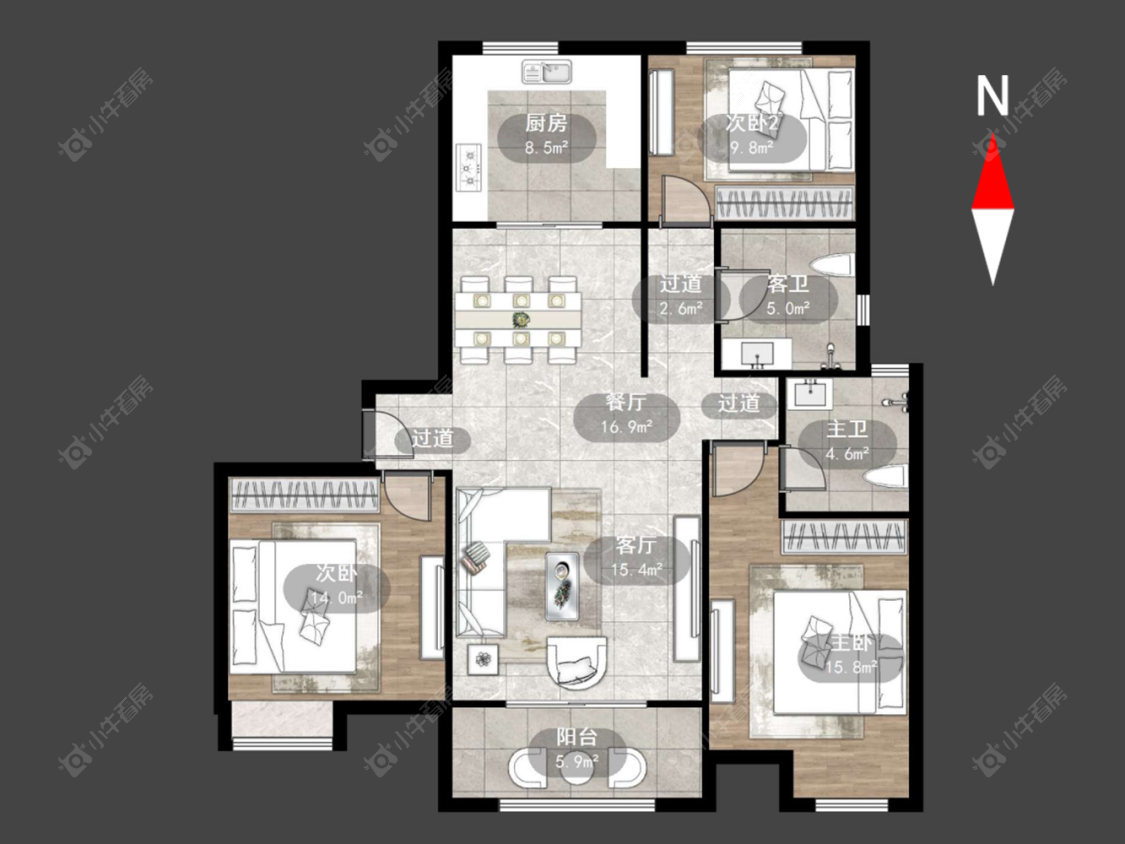 天逸城北区房源户型图 常州天逸城北区在售二手房源户型图_小牛看房