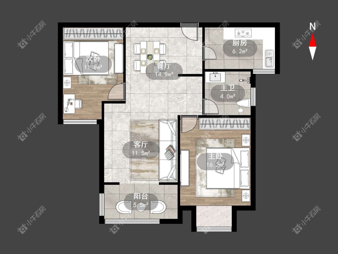 常州金玉华府在租房源户型图_小牛看房