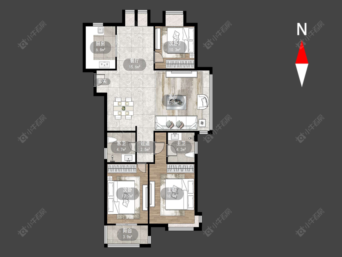 金百花园房源户型图 常州金百花园在售二手房源户型图_小牛看房