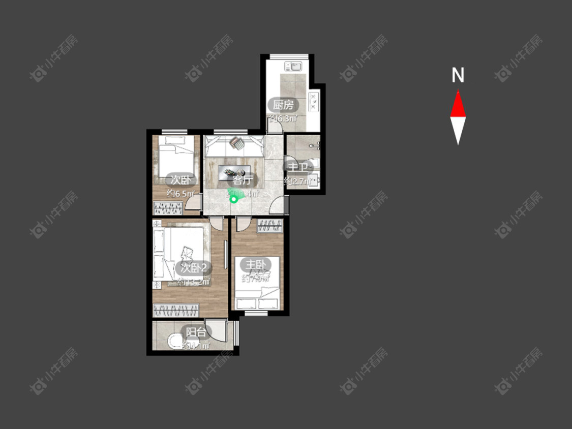 常州兰翔新村在售二手房源户型图_小牛看房