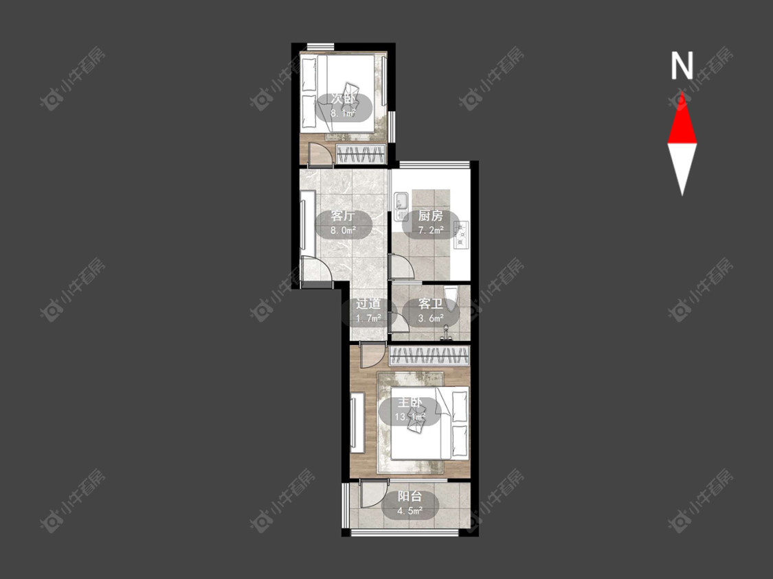 常州北环新村在售二手房源户型图_小牛看房