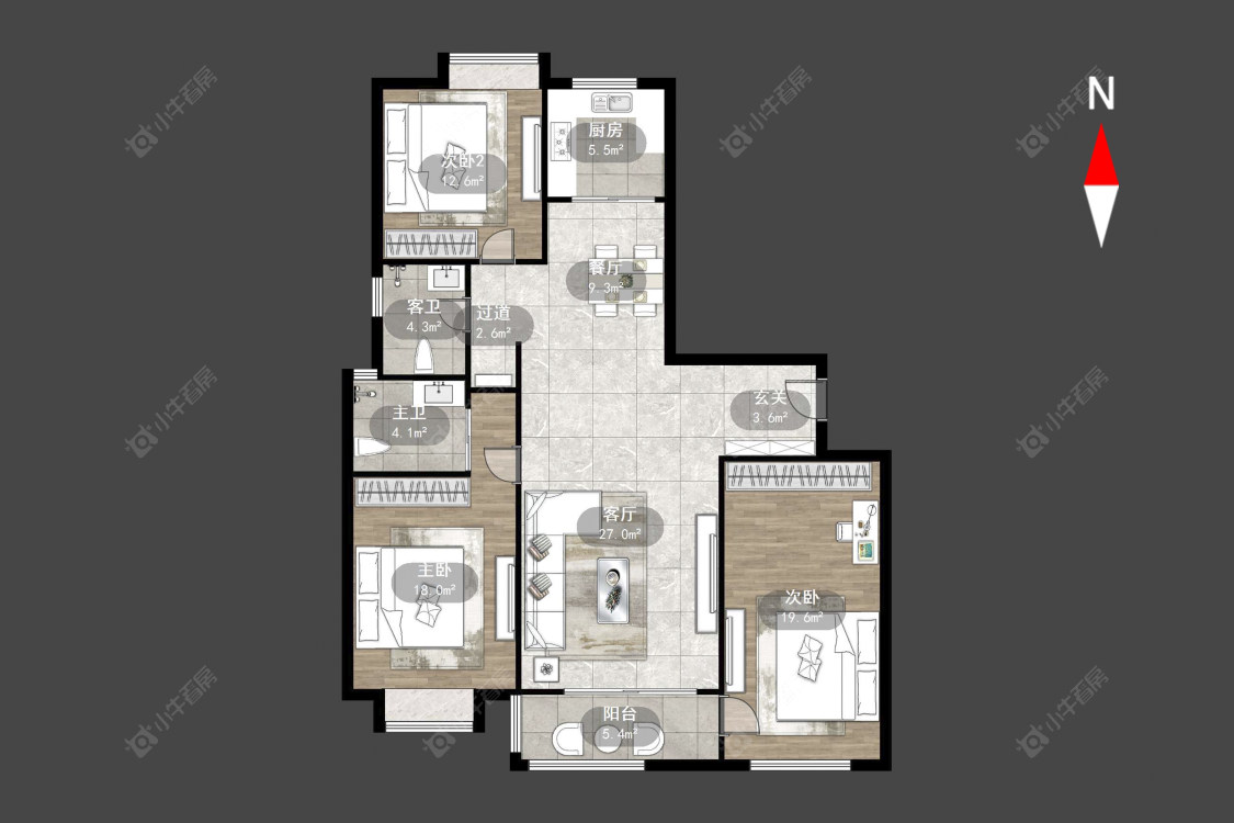 常州东方公寓(湖塘)在售二手房源户型图_小牛看房