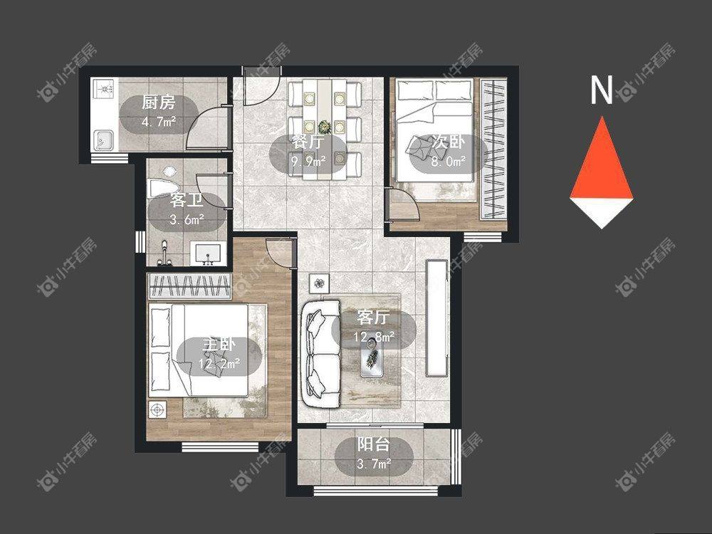 常州怡美花园在租房源户型图_小牛看房