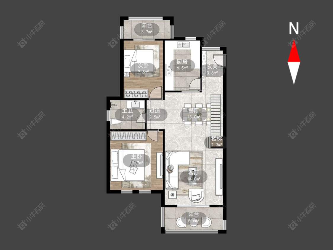 九洲花园二期房源户型图 常州九洲花园二期在售二手房源户型图_小牛看房