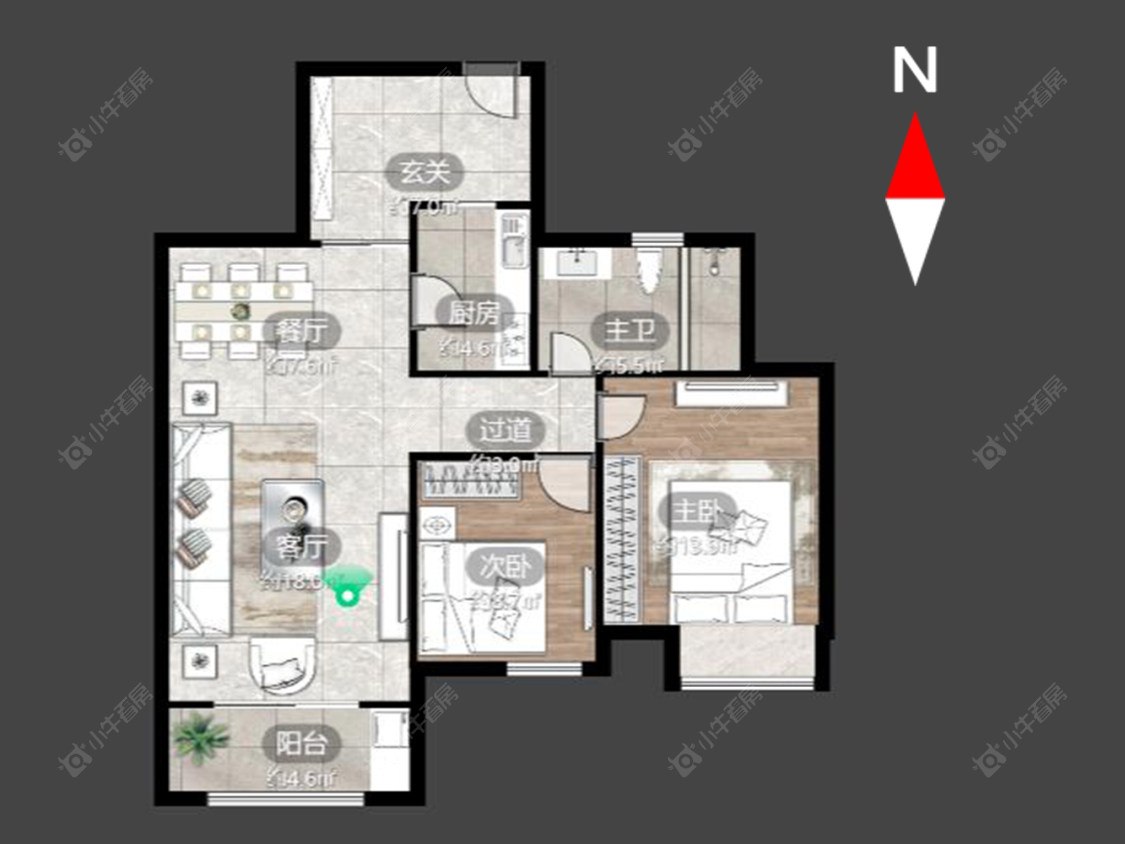 绿都万和城三区房源户型图 常州绿都万和城三区在售二手房源户型图_小牛看房