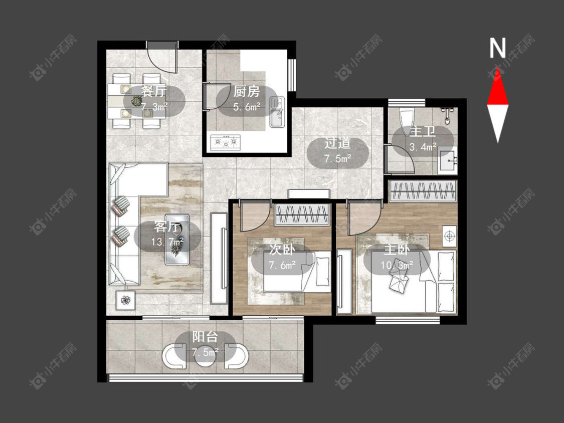 常州观湖名轩在售二手房源户型图_小牛看房