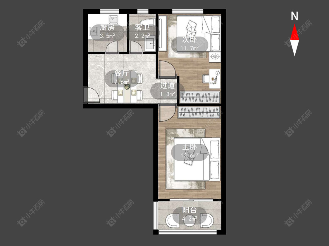 常州工房北区在售二手房源户型图_小牛看房