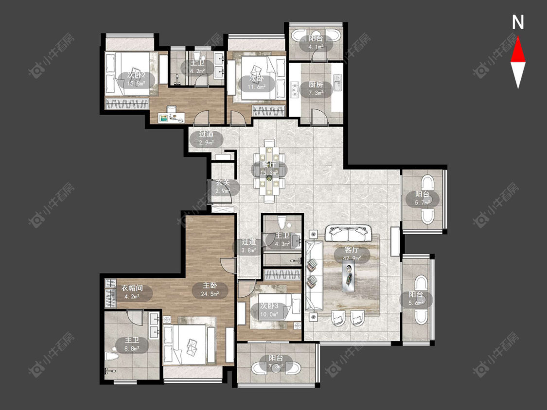 万科瑧湾汇(原蓝光黑钻)房源户型图 常州万科瑧湾汇(原蓝光黑钻)在售二手房源户型图_小牛看房