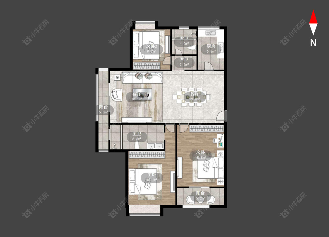 常州乾盛兰庭在售二手房源户型图_小牛看房