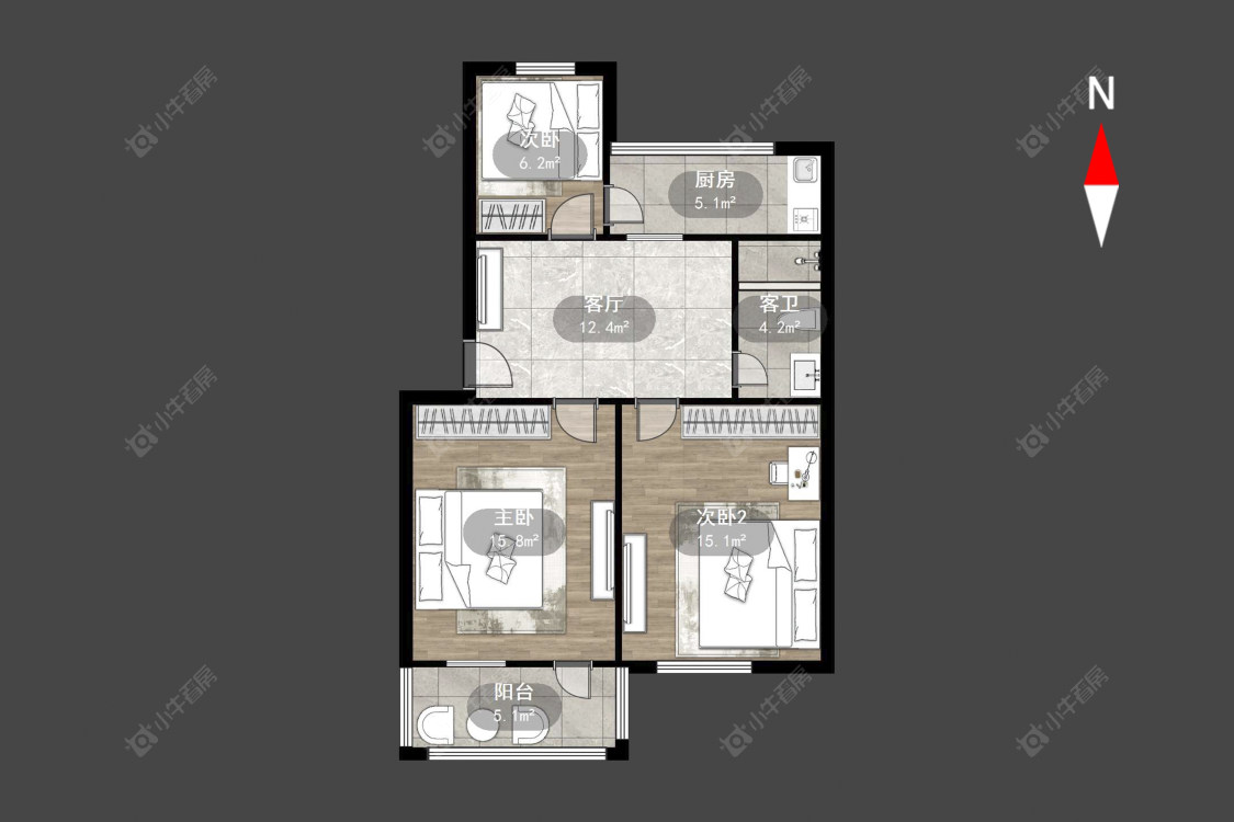 常州花东新村在售二手房源户型图_小牛看房