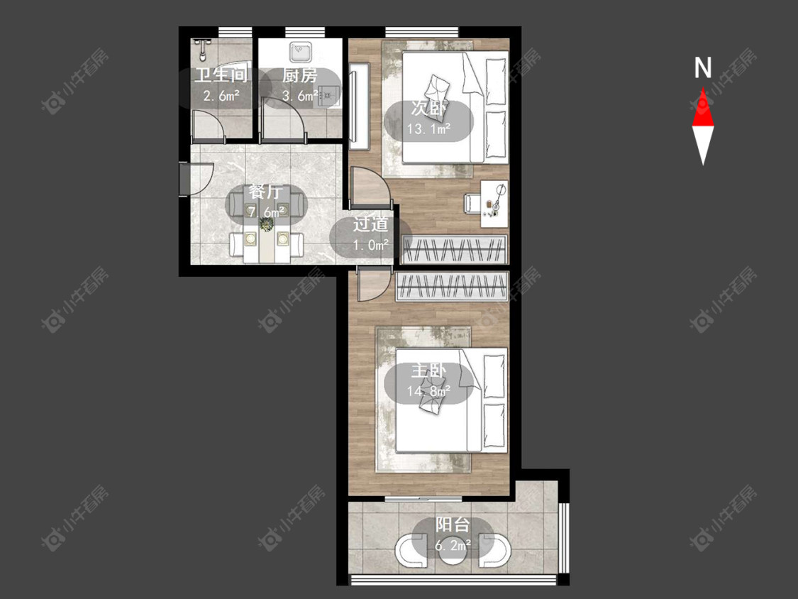 常州工房南区在售二手房源户型图_小牛看房