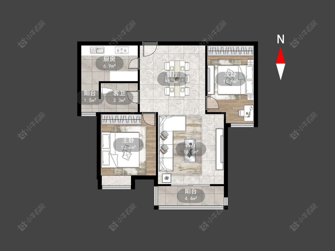 常州青山湾南区在售二手房源户型图_小牛看房