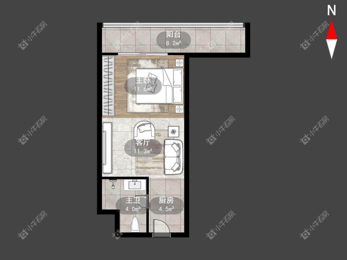 常州运河天地在租房源户型图_小牛看房