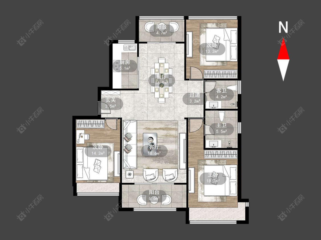 荣盛御府房源户型图 常州荣盛御府在售二手房源户型图_小牛看房
