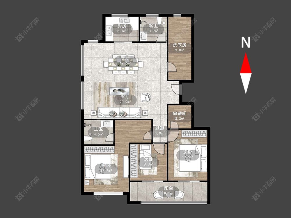 常州万科城在售二手房源户型图_小牛看房